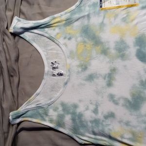 Terra sky tank top tie dye look scoop neck